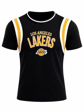 FISLL Los Angeles Lakers Graphic Tee Black XL NBA Shirt XL (Runs small)